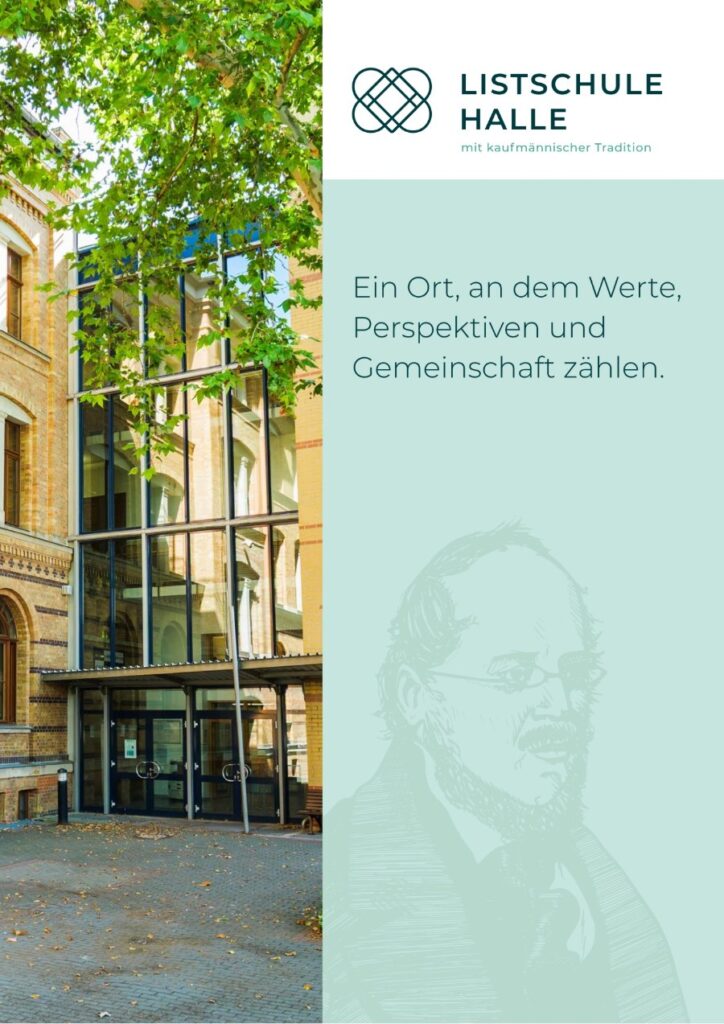 Titelseite der interaktiven Broschüre der Listschule Halle